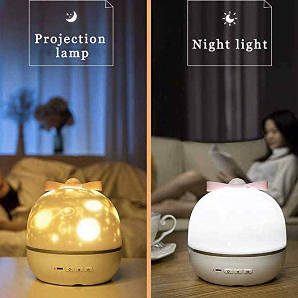 Star Light Projector Cosmic Bedroom Children'S Room Romantic Dream Rotating Led Night Light Table Lamp