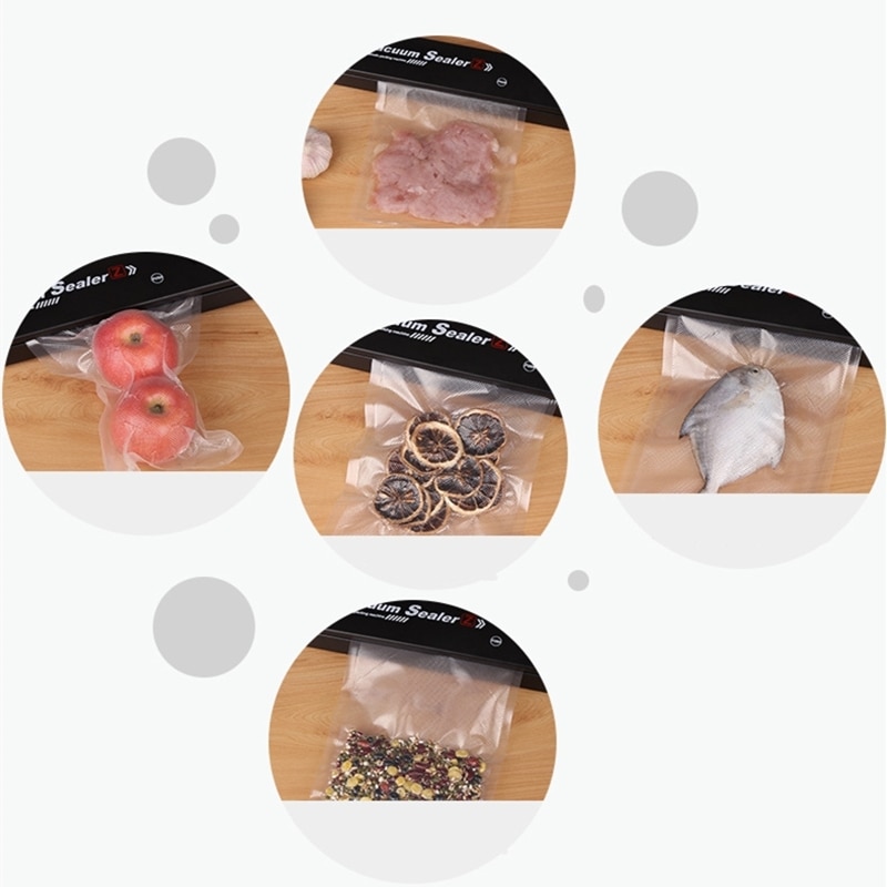 Household Vacuum Food Sealer 220V/110V Automatic Commercial Household Food Vacuum Sealer Packaging Machine Include 10Pcs Bags