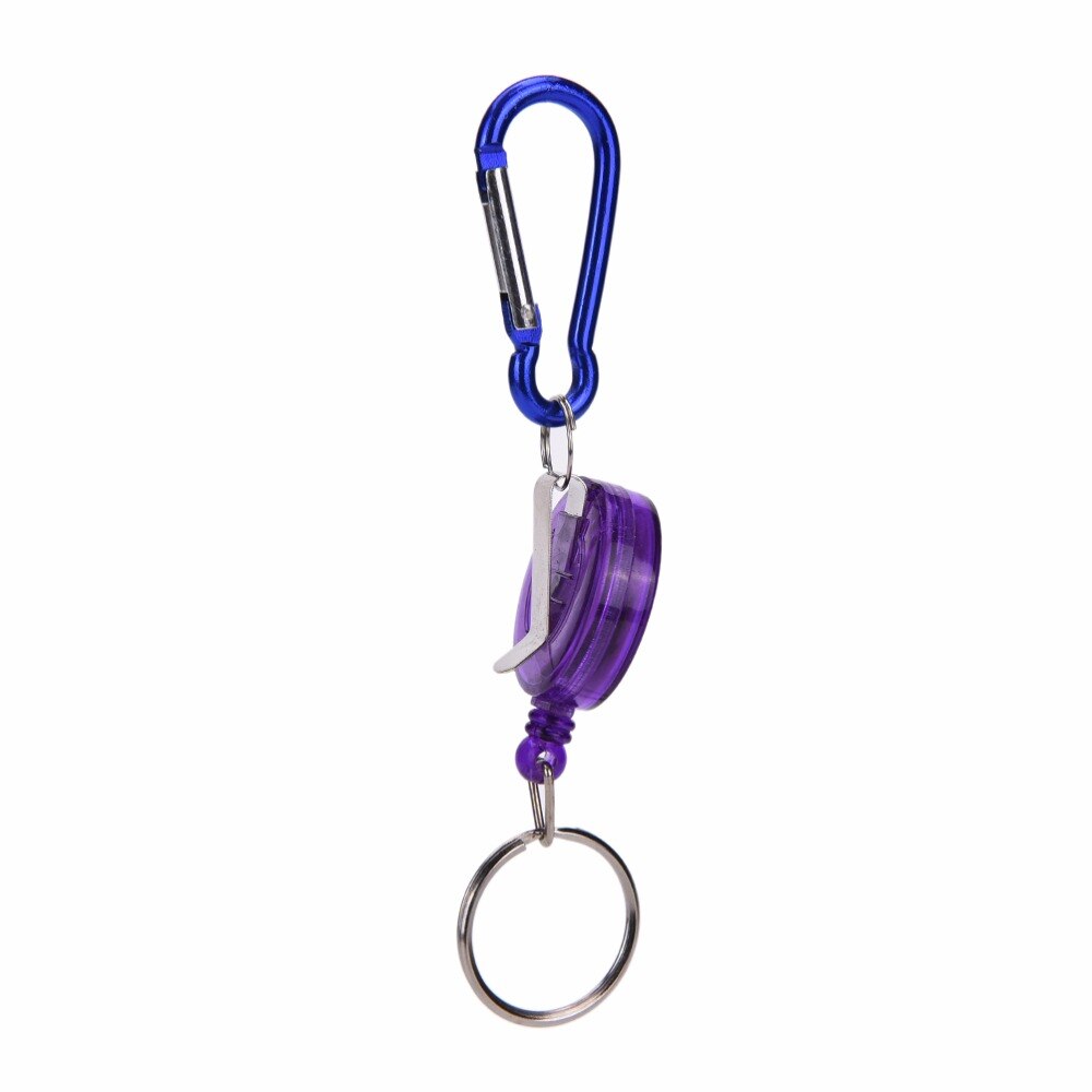 1 x Retractable Reel Badge Holder Fly Fishing Zingers Carabiner Clip with ID Card Holders