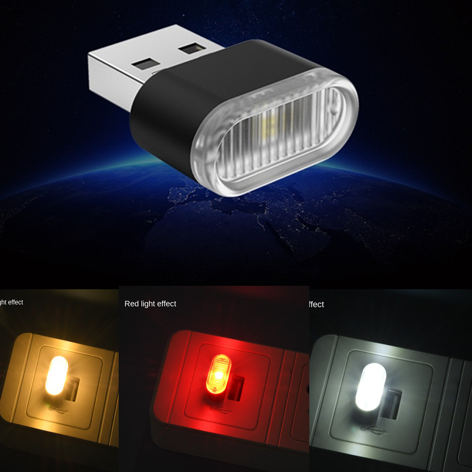 7 farger led bil interiør tak neon fargerikt usb-lys bil atmosfære lampe dekorasjon nødlys plugg hjem soverom fest