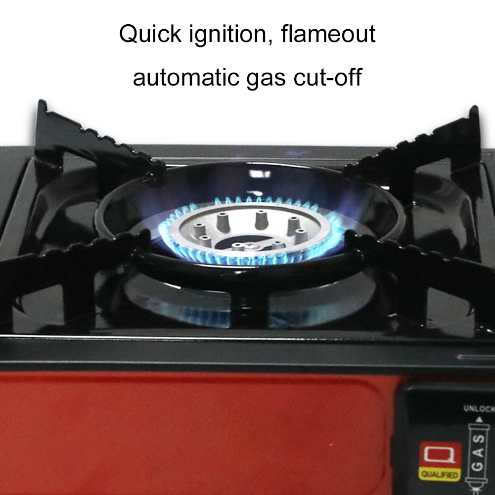 Portable Camping Gas Cooker Single-Burner Butane Stove Adjustable Cassette Stove Windproof Furnace Hiking Cooking Accessories