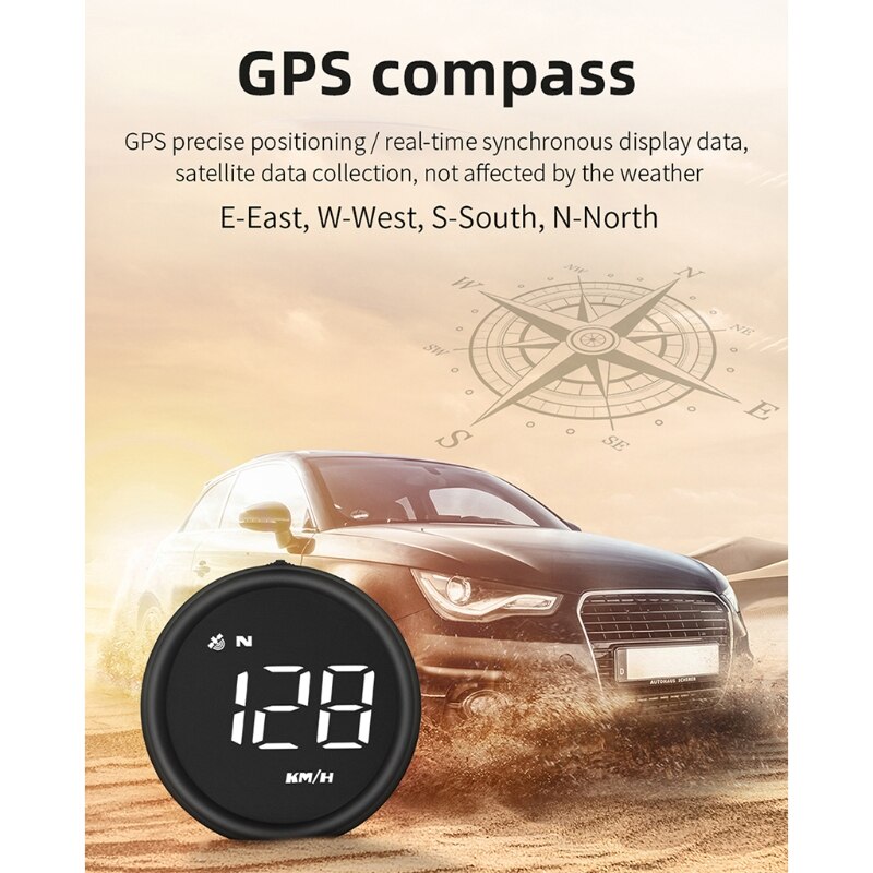 Car Digital GPS Speedometer Odometer HUD-Headup Display Electronic Warn Alarm