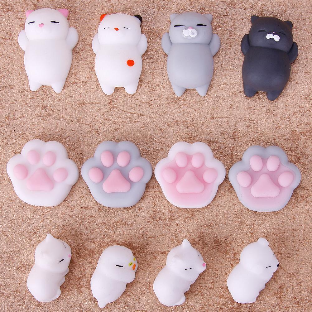 1 stuk schattige cartoon dieren mochi kat knijp le speelgoed langzaam stijgt kind kinderen volwassenen stress verlichten speelgoed zacht knijp af reageren leuk