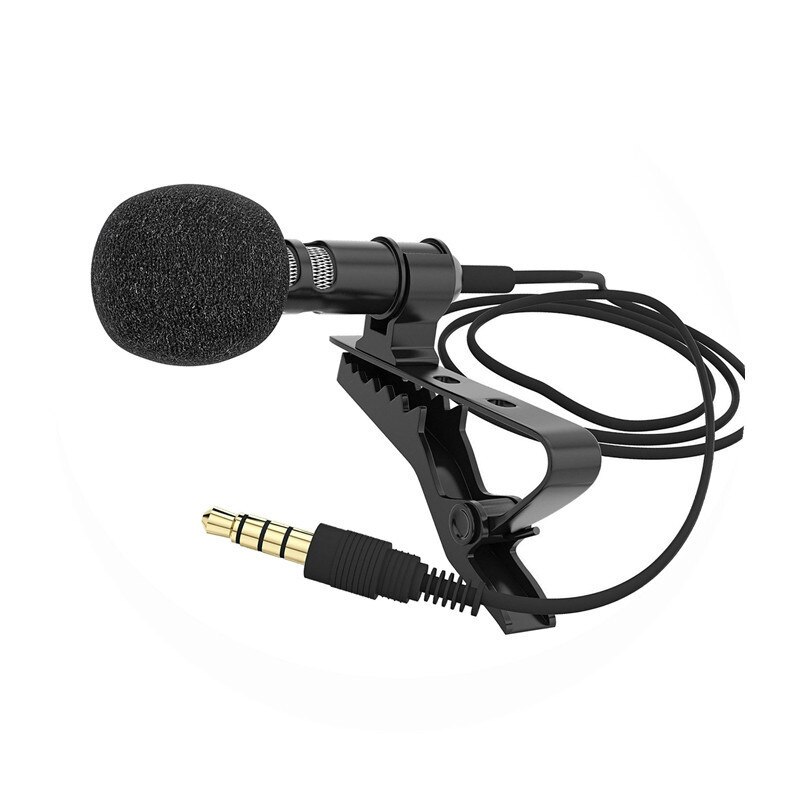 Portable 3.5mm Jack Microphone for Mobile Phone Clip-on Lapel Lavalier Microfone Condenser Mikrofon For Teaching Speech Wholesal