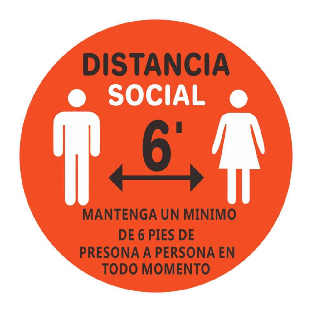 Public area Social Distancing Floor Sticker Waterproof Selfadhesive Sticker Safety Floor Sign Sticker for Crowd Control Guidance