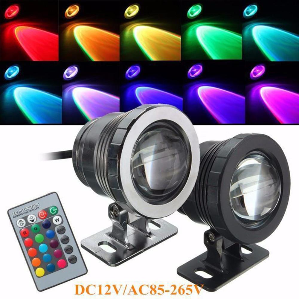 5W/10W RGB Led Unterwasser Licht Wasserdicht IP65 Brunnen Pool Teiche Aquarium Tank Lampe 16 farbe + fernbedienung Spot Lichter
