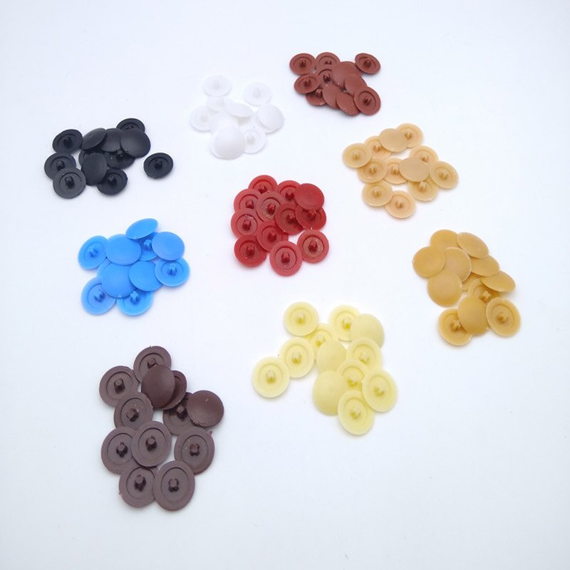 200 stk hengslet plastskruedeksel brette snapp caps knapp til bil hjemmemøbler dekor spikerhull skjul forskjønne forsenket skrue
