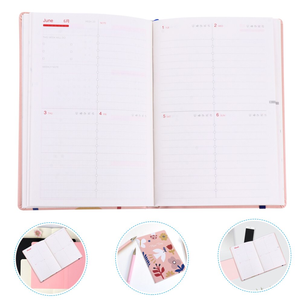 1 Pc A5 Schedule Book Practical Weekly Planner Paper Notebook