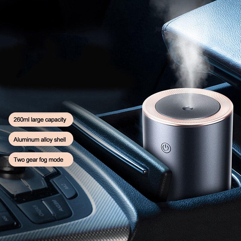 Auto Usb Mini Aroma Diffuser, 260Ml Grote Capaciteit Luchtbevochtiger, Aroma Diffuser Met Indicatielampje