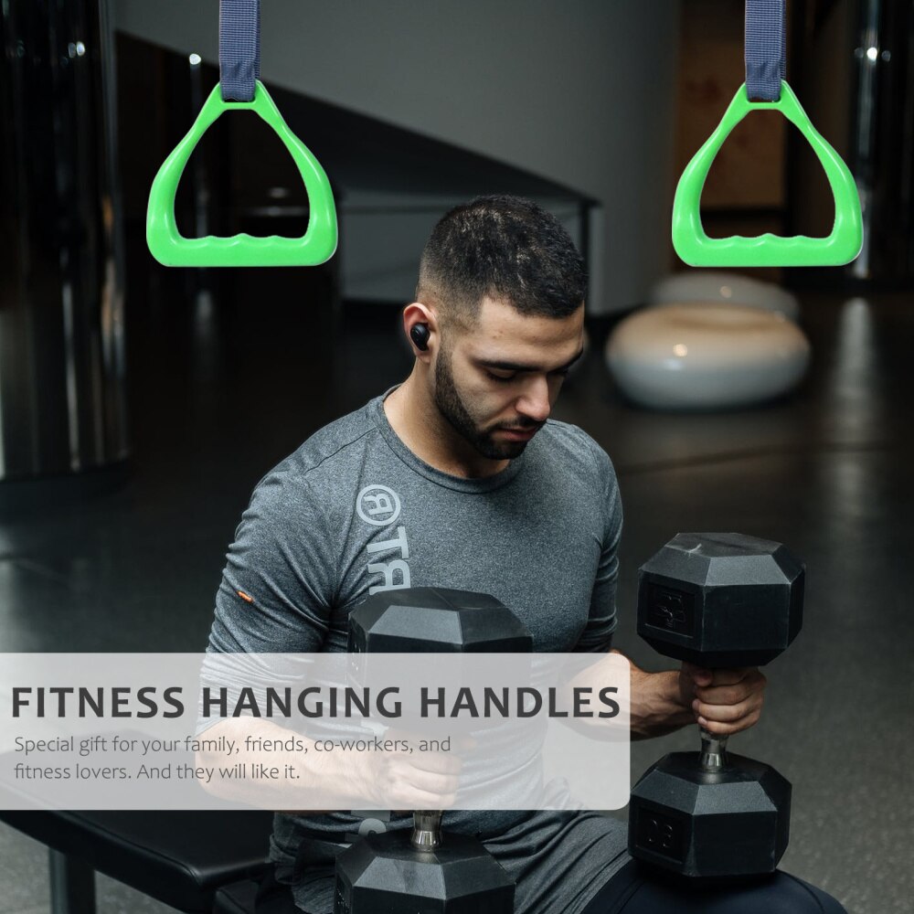 Fitness Handles - Gymnastic Rings Pull-Up Grips - Non-Slip Exercise Equipment Set