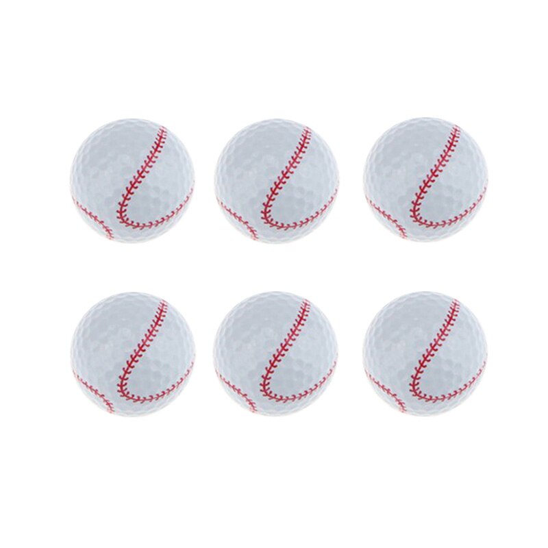 Crestgolf 6 Stuks Per Pack Novelty Sport Praktijk Golfballen Ballen Twee Layer Golf Pelotas Diverse Golfbal Driving Range bal: style3