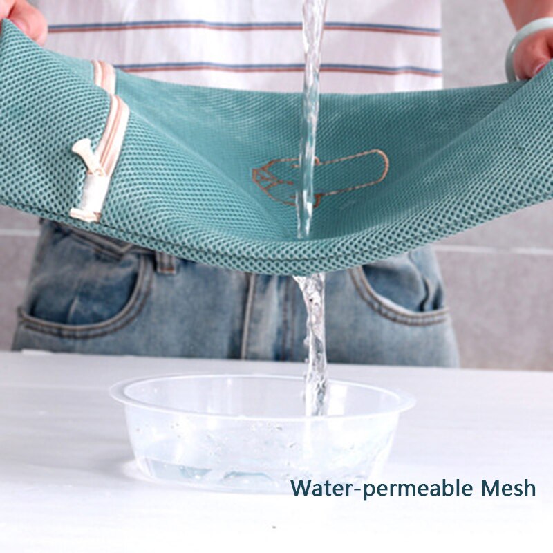 Durable Double Layer Laundry Bag Embroidery Net Mesh Bag Hosehold Laundry Machine Accessories Classified Wash Bags