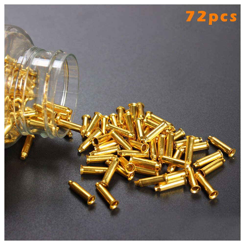 Aleación Multicolor anodizado rueda de bicicleta radios pezones 14mm bicicleta de montaña ciclismo radios pezones para rueda de bicicleta 72 Uds: Gold