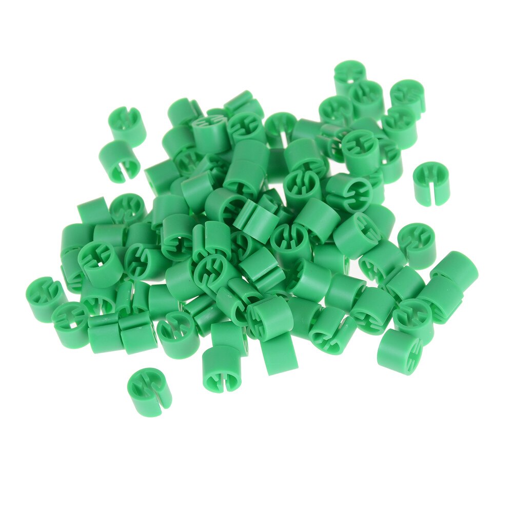 100Pcs Plastic Snap Op Hanger Maat Markers Hangers Clips Cirkel Marker Voor Maten Kleerhanger Accessoires Label Buis Gemarkeerd: green