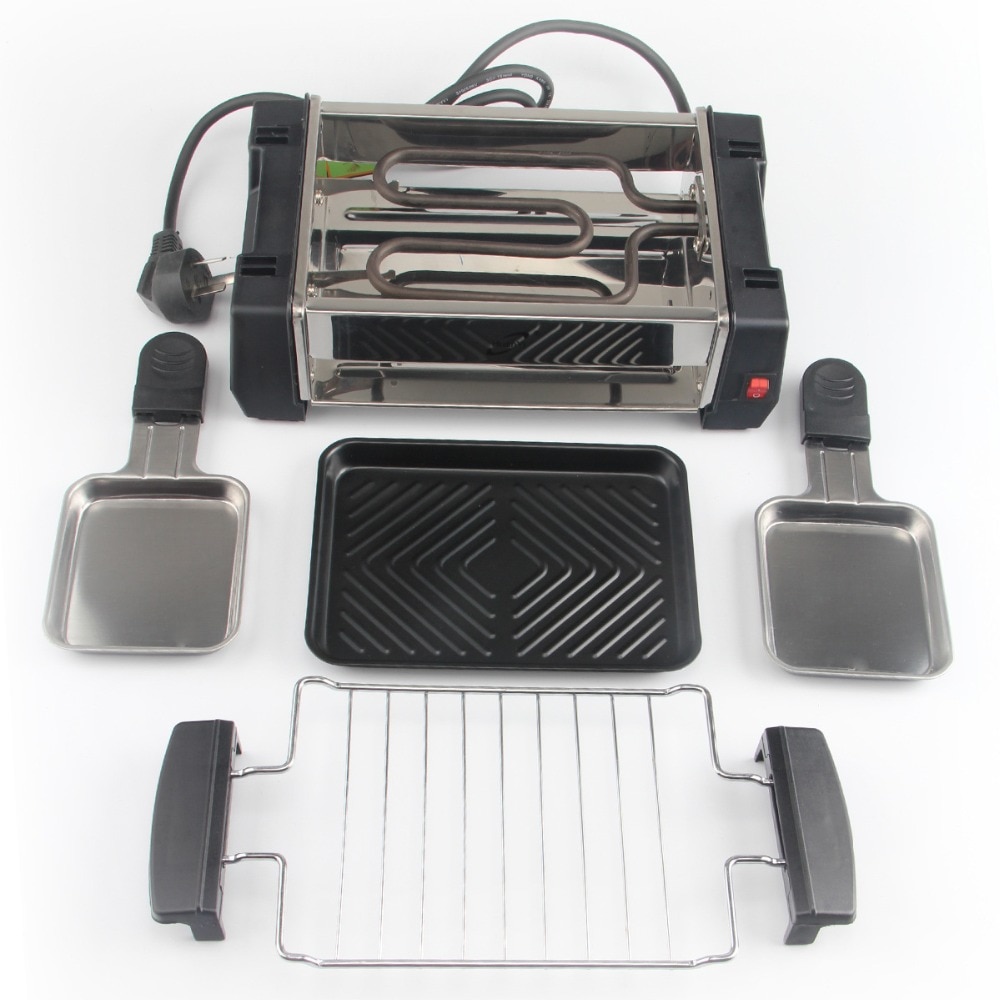 Kbxstart-Mini Grill électrique 220 W, grille électrique multifonction 1000 V, Barbecue sans fumée, pour pique-nique