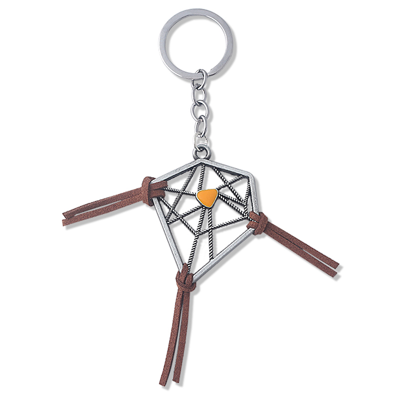 Game Death Stranding Dreamcatcher Necklace Sam's Dream Catcher Pendant Leather Chain Necklace For Women Men Amulet Jewelry: RED-BROWN