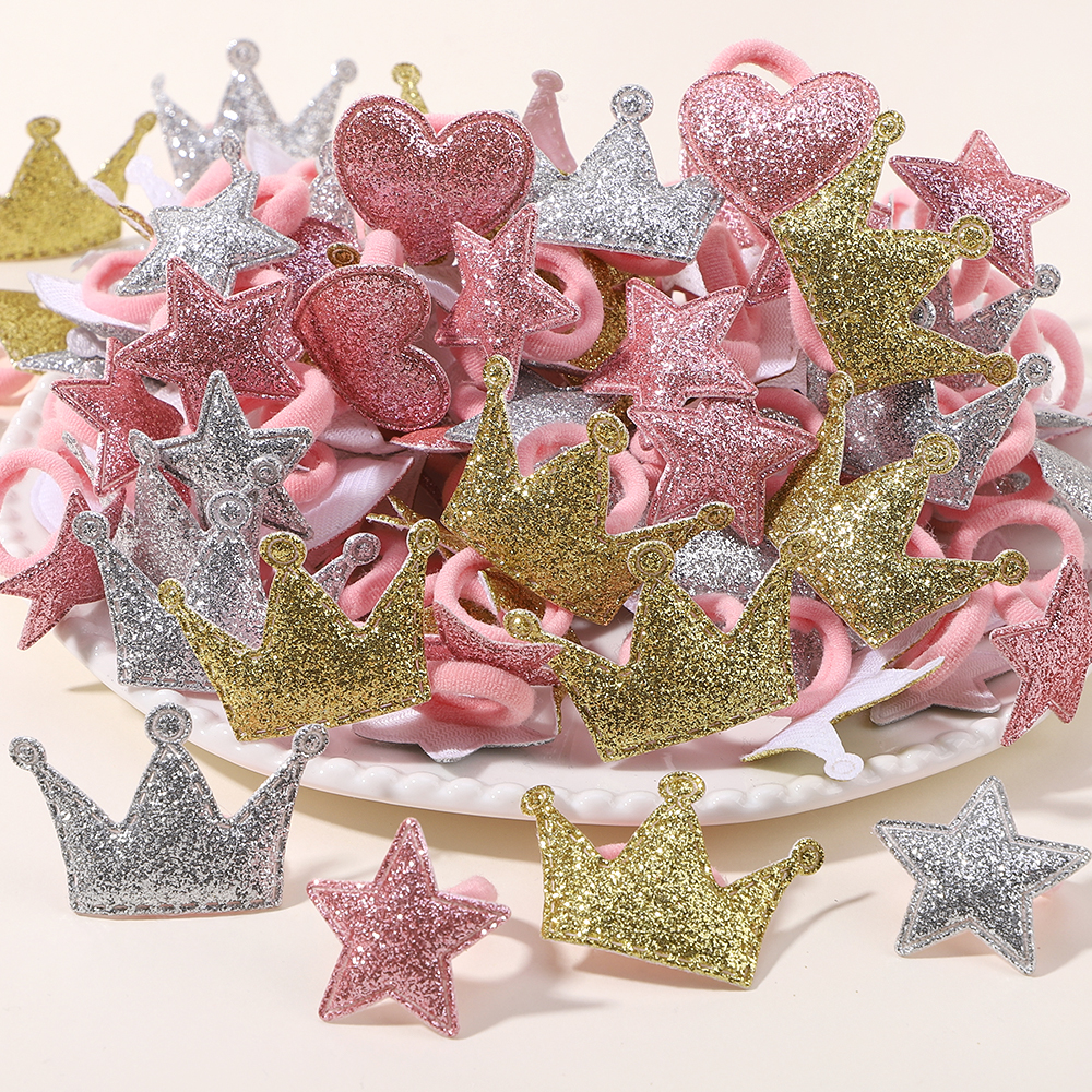 20 pçs crianças elásticos faixas de cabelo meninas bola de pelúcia faixa de borracha para crianças doces scrunchie laços de cabelo clipe acessórios de cabelo do bebê: Bege