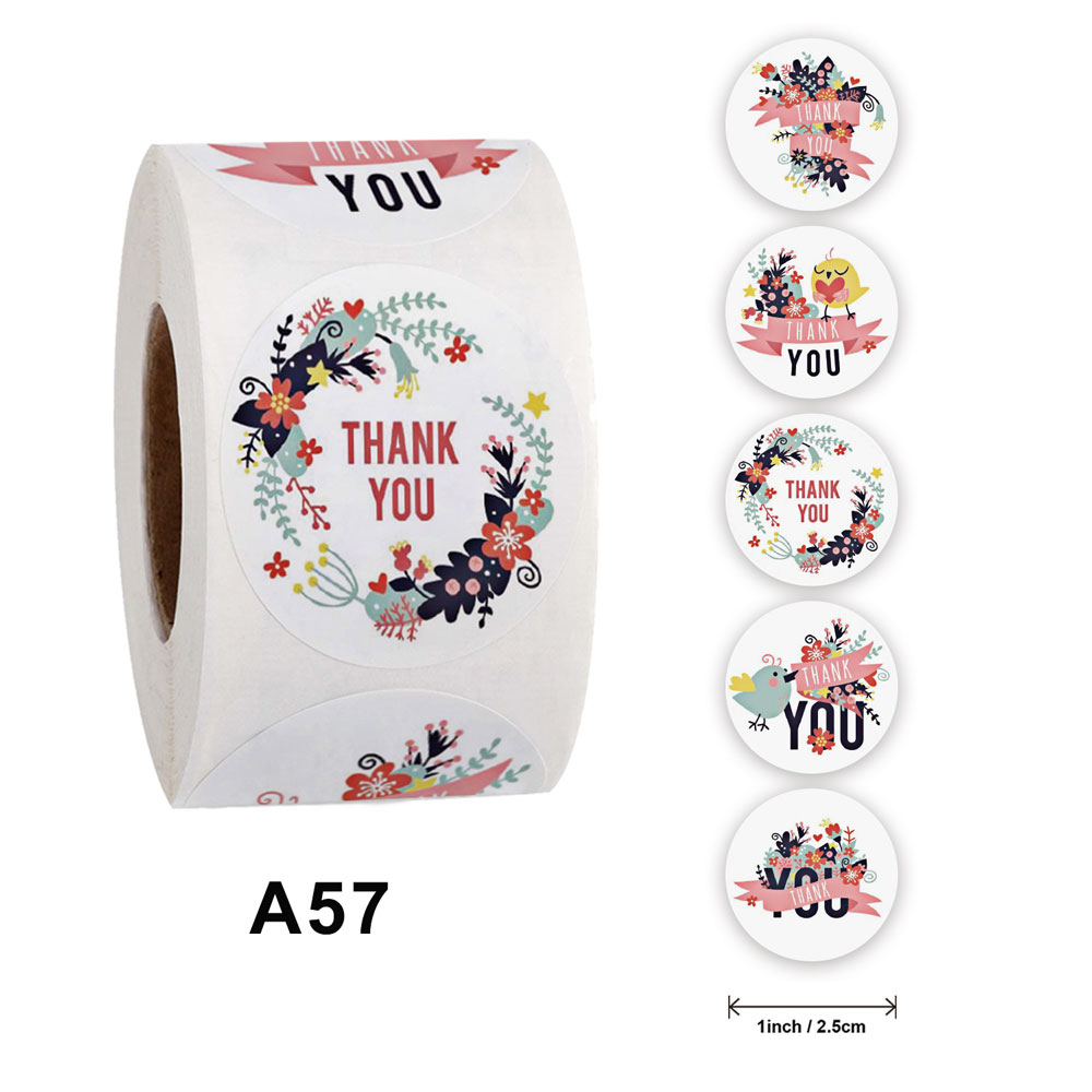 500pcs Order Sealing Sticker Labels With Thank You Love For Hand Make Business Take Out Food Xmas Year Decoration: Gold