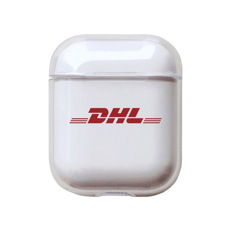 DHL Buchstaben Harte Fall Für Apple Airpods 3 Abdeckung Luxus Transparent Kopfhörer Fall Einfache Cartoon Headset Box Für airpod Pro capa