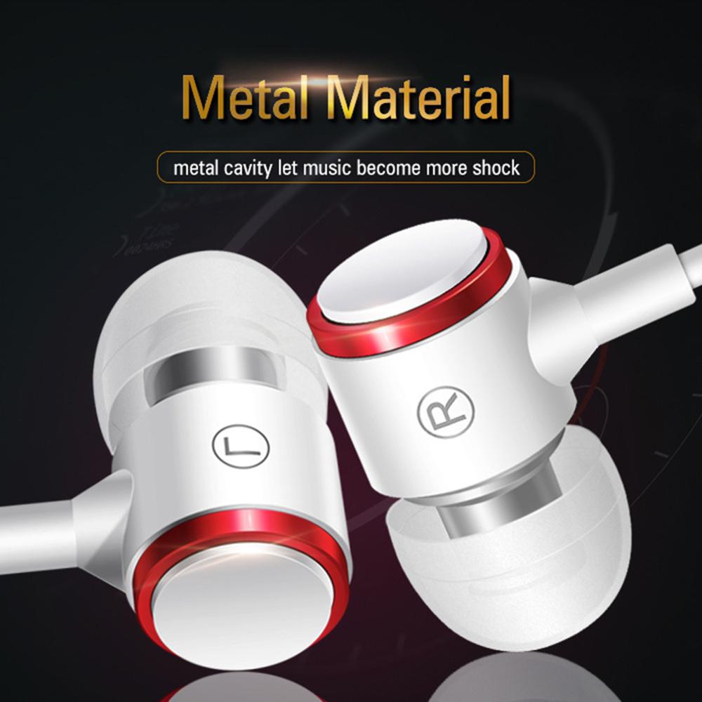 Słuchawki basowe douszne stereofoniczny 3.5mm słuchawki sportowe z wbudowanym kontrolerem i mikrofonem