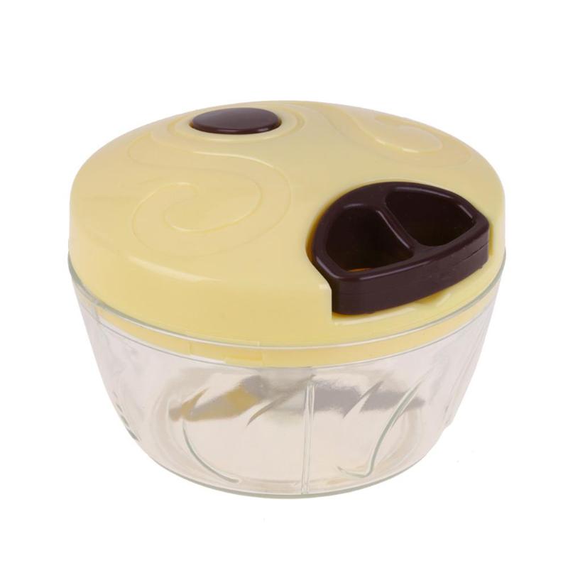 Portable animal de compagnie manuel fruits légumes Chopper oignon noix broyeur hachoir main tirer nourriture Cutter cuisine accessoires fruits légumes: Bleu