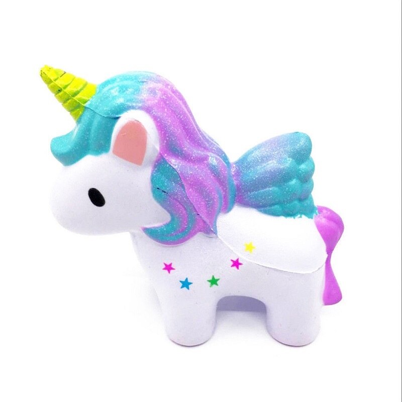Unicorn Squishies Slow Rising Jumbo Kid Toys Animal Squishy Slow Rising Phone Straps Sweet Scented Bread Cake Toy: Rainbow unicorn 12cm