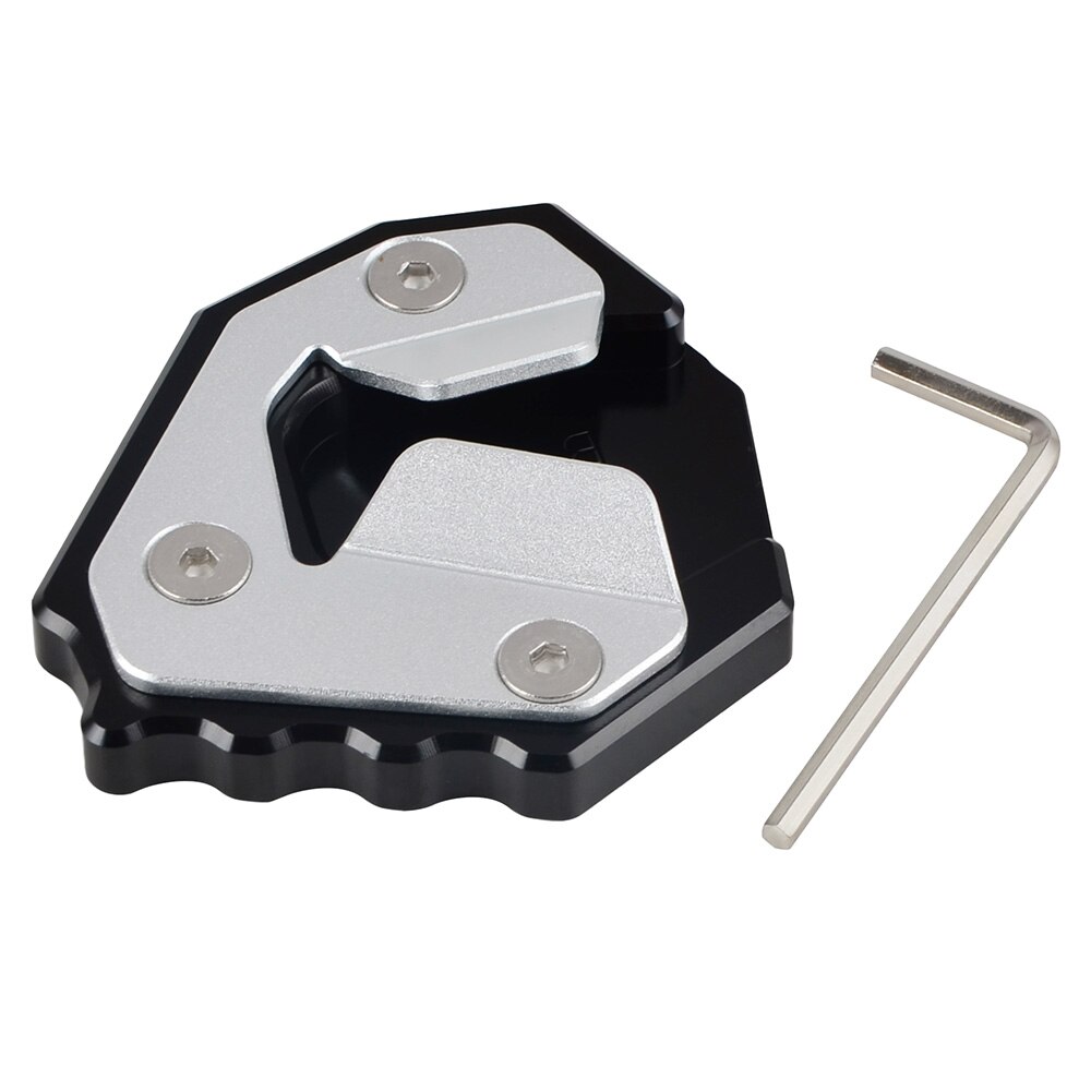 Kickstand Side Stand Pad Voor BMW S1000XR S1000 XR S 1000 XR Motorfiets Side Stand Vergroten uitbreiding Plaat: Zwart