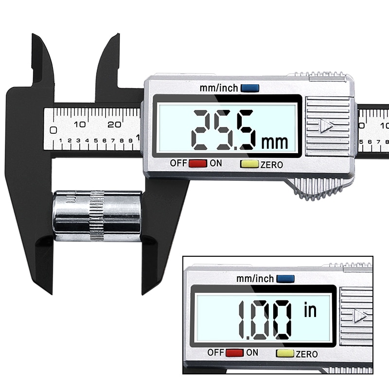0-150mm digital display plastic Vernier caliper measuring Student Mini tool ruler