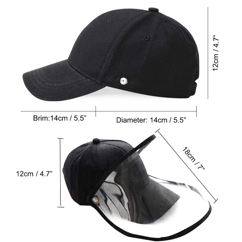 Child Baseball Hat With Transparent Shield 5 Colors Casual Cap For Kid Go School Safe Caps