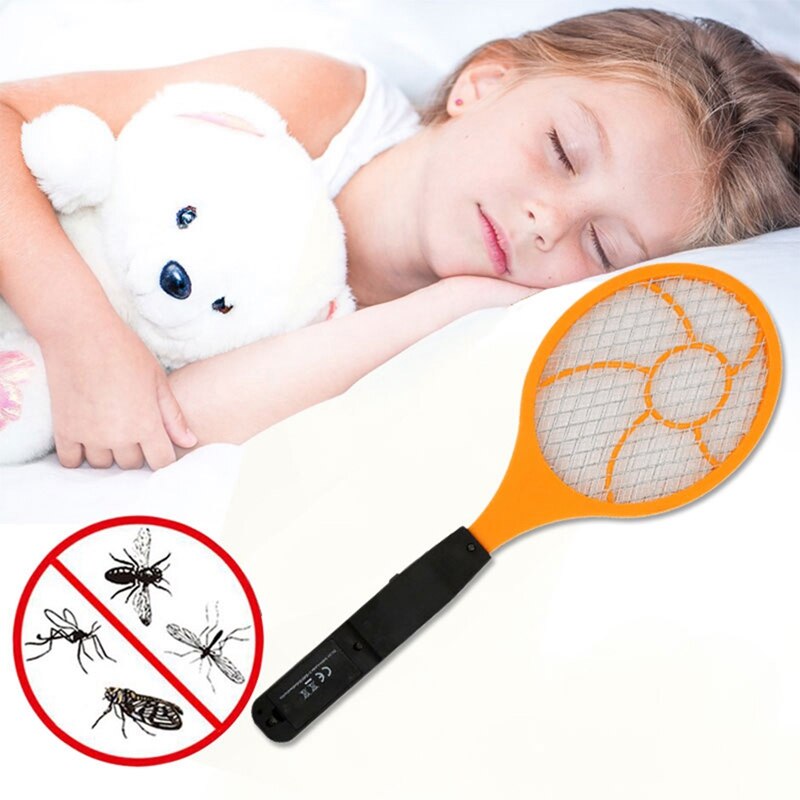 LED Electric Mosquito Swatter Flyswatter Electric Tennis Racket 44 x15.5 Wasp Mosquito Killer