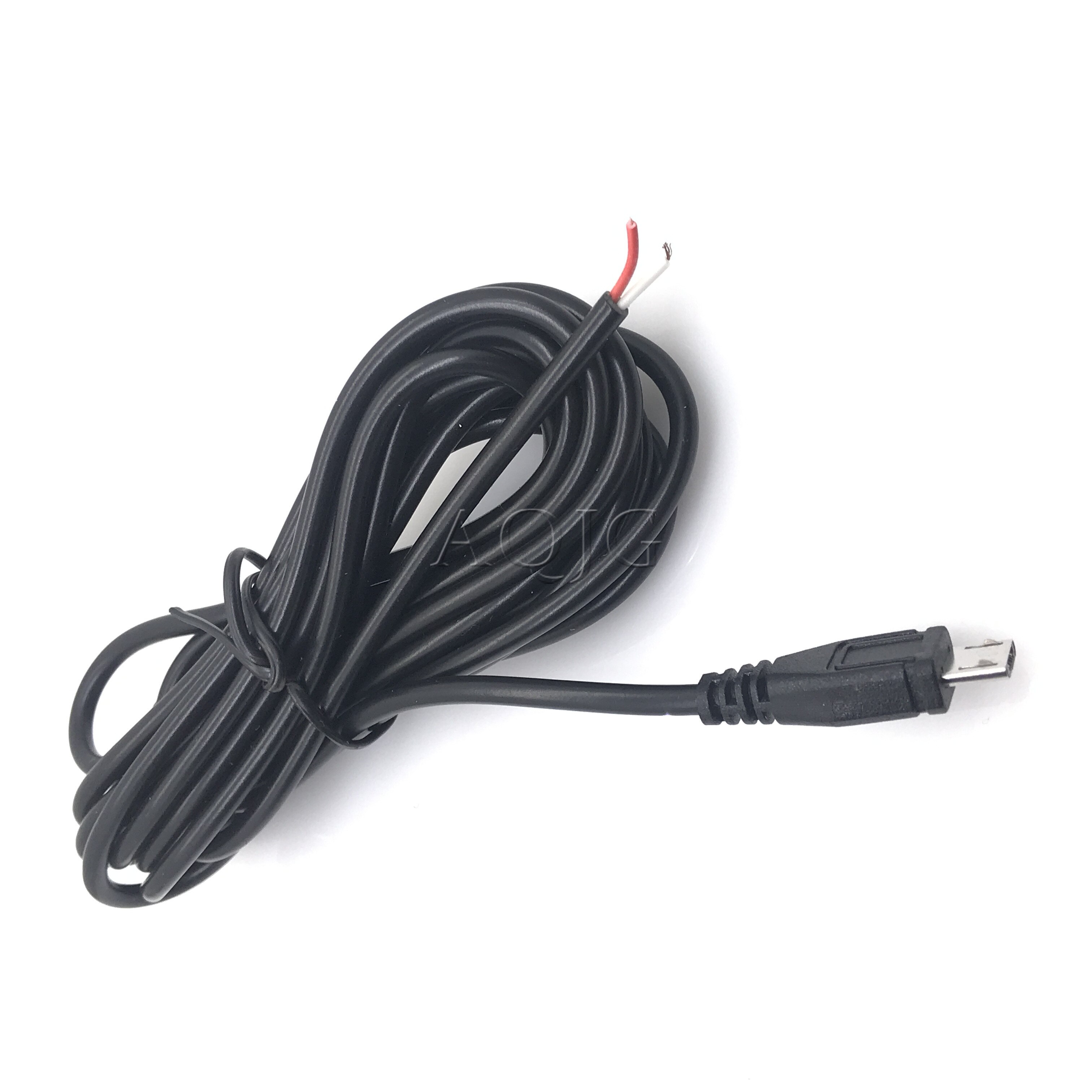 1 pcs 70cm Black micro Usb Male Plug 2 wire Power Cable Cord stripped Maximum current 3A for Raspberry pie DIY