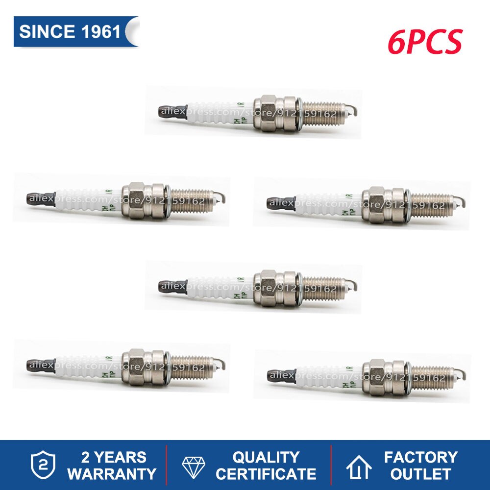 Denso IXU27 Spark Plug Replacement Iridium Platinum Torch Brand DK9RTIP Candle IKR9H8 Champion A49GC Engines Components: 6 pieces with box