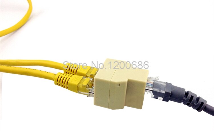 Network through the first three computer network cable splitter network interface one two split RJ45 three
