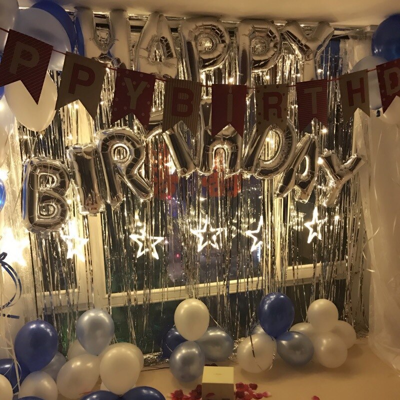 LuanQI Wedding Backdrop Rain Curtains Tinsel Foil Curtain Birthday Backdrop Wedding DIY Decoration Adults Anniversary Wall