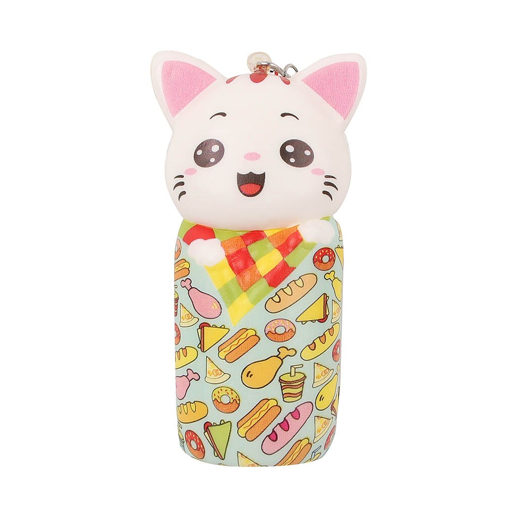 Mini Schattige Kat Pop Langzaam Stijgende Kids Stress Reliever Decompressie Speelgoed Squeeze Speelgoed Kleur Kat Simulatie Leuk Om L102: B