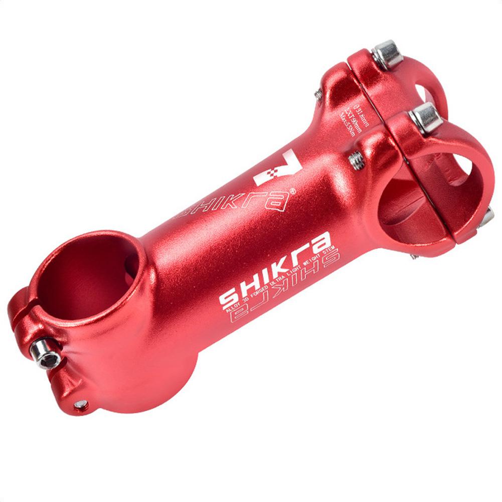Bike Stem MTB 31.8*45/55/65/70/80/90/100/110mm Short Stem Bicycle part Bike Stem Ultralight Stem: 90MM 7 red white