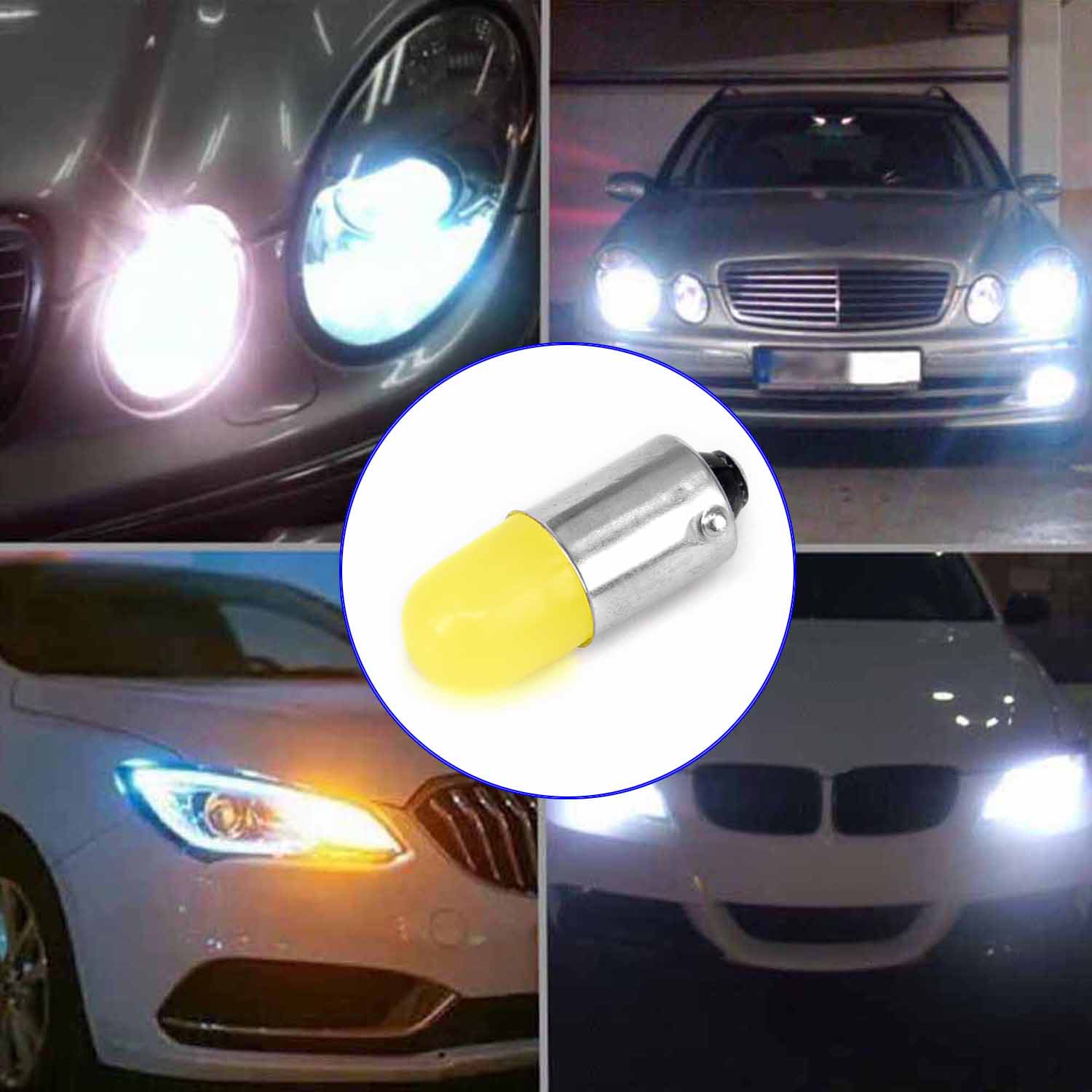 2 stuks LED-lampen 1156 BA15S P21W 12 V, wit, Canbus No Fout, geen polariteit, waterdicht IP67, verlichting 360° (wit, BA15S 1156