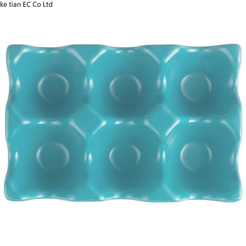 1Pcs 6 Grids Ei Houder Keramische Anti-Slip Eierdoos Koelkast Shockproof Ei Lade Houder Opbergdoos Thuis opslag Organisatie
