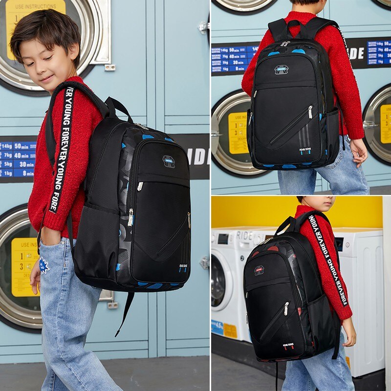 Novo 2 pçs crianças mochila de náilon à prova dwaterproof água com caneta caso escola primária junior high school sacos para adolescente meninos estudante