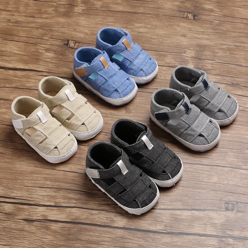 Kids Pasgeboren Baby Jongens Zomer Zachte Crib Schoenen Eerste Wandelaar Anti Slip Sandalen Schoenen