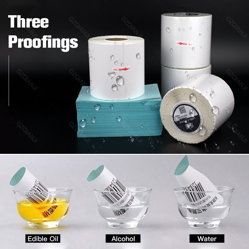 Pos 108mm 4 inch Thermal Labels papaer stickers Barcode label paper roll white 100*100*500 or 100*150*250 or 100*150*500