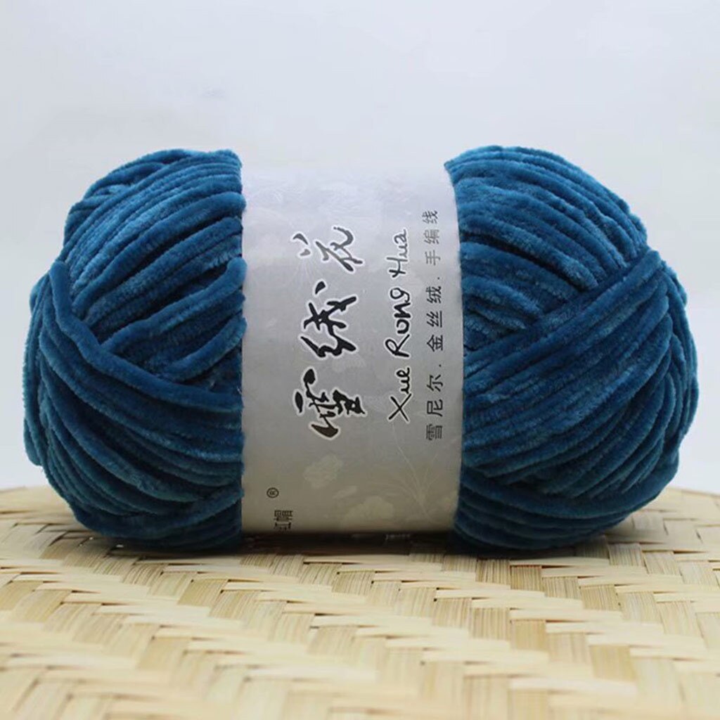 Goud Fluwelen Chenille Medium Dikke Wol Draad Diy Gehaakte Trui Sjaal Lijn Multicolor Draad Handwerk Diy Huishoudelijke Supply