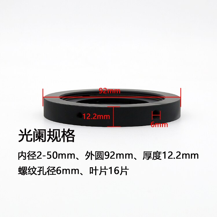 1 sztuk 2-50mm regulowany Powiększenie optyczny przysłona przysłony przysłony skraplacza aparat cyfrowy mikroskop adapter używać z 11 sztuk ostrza