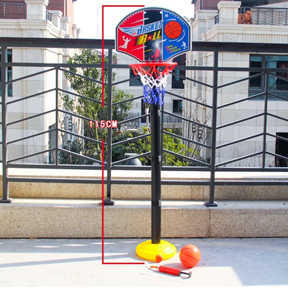 Children Basketball Stand Adjustable Outdoor Indoor Sports Portable Basketball Hoop Toy Set Stand Ball Backboard Kit #30