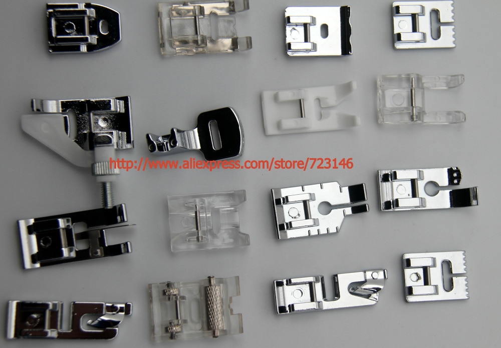 16PCS Multifunctional kit Presser Foot Feet Domestic Sewing Machine Part Accessories for BERNINA Artista,Activa,Aurora,Virtuosa