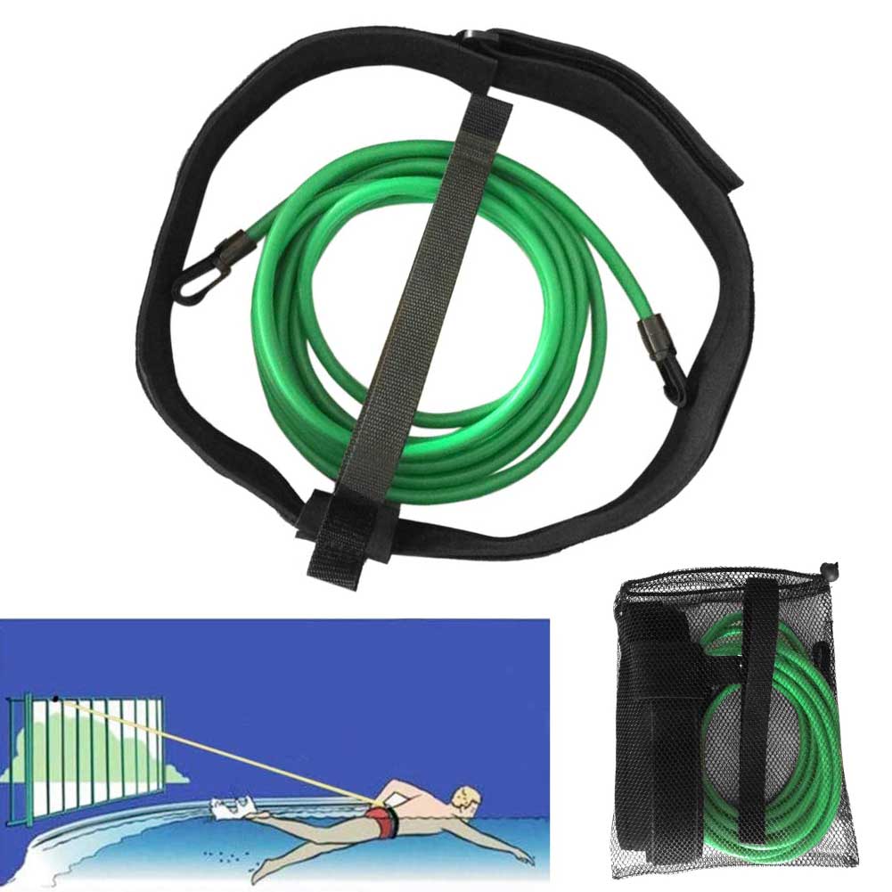Static Tether Cords Safe Belt Ankle Harness Resistance Bands Lap Exerciser Elastic Stationary Swim Training Leash Universal