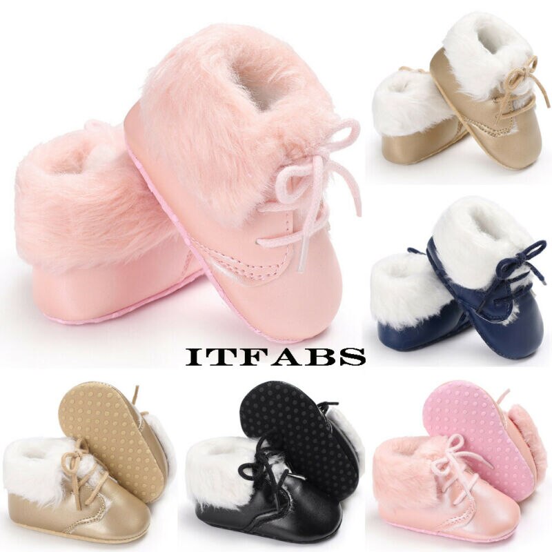 bébé -né hiver neige bottes enfant en bas âge infantile doux chaussures chaussons 0-18M