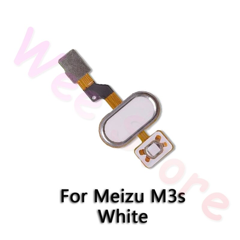 Voltar para casa botão sensor de impressão digital cabo flexível para meizu m3 nota m3s original peças reparo do telefone: M3s White