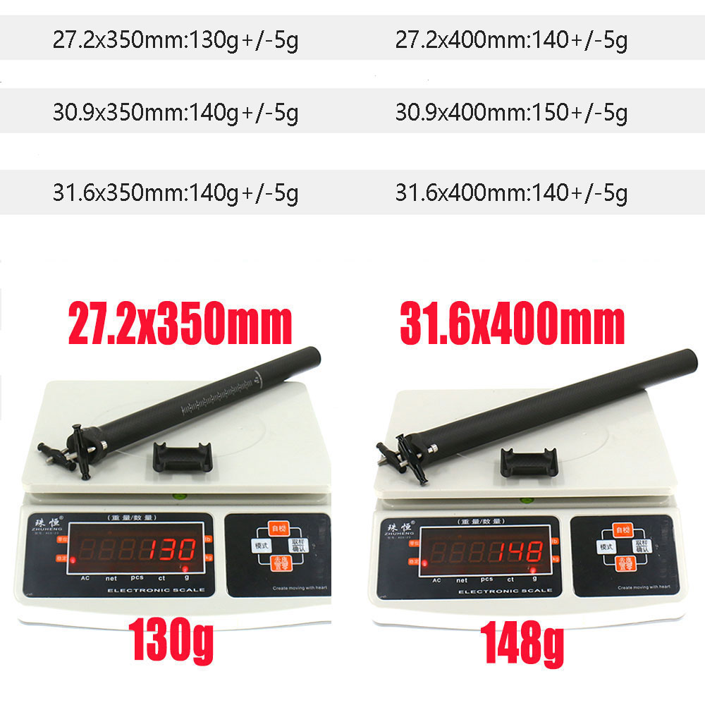 ELITA ONE Carbon Seat Post 27.2/30.9/31.6mm MTB/Road Biike Carbon Fiber Seatpost Titanium Screws Light 130g Seat Tube