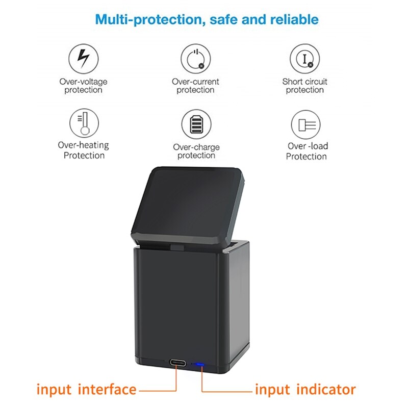Cargador inteligente con puerto de batería 3 en 1, caja de carga USB para batería de Dron DJI Tello